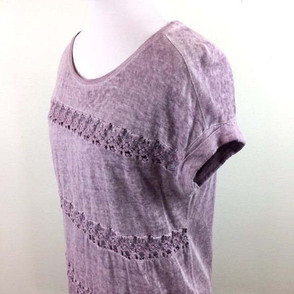 Anthropologie Akemi + Kin Sz M purple lattie tee - Picture 6 of 8